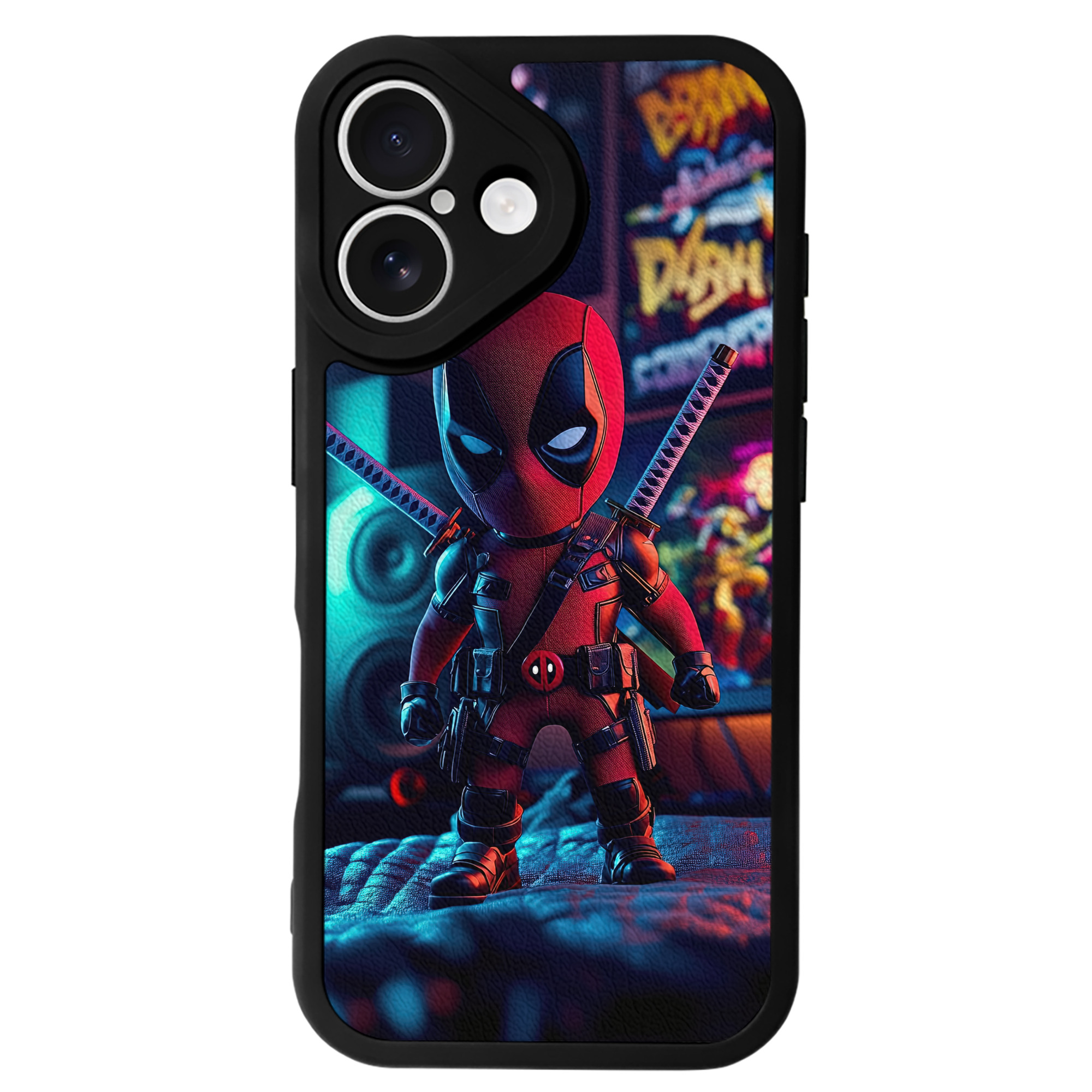 （画像用） Deadpool デッドプール 【iPhone 16シリーズ対応】シリコンスマホケース（レザー調） 材質：シリコン